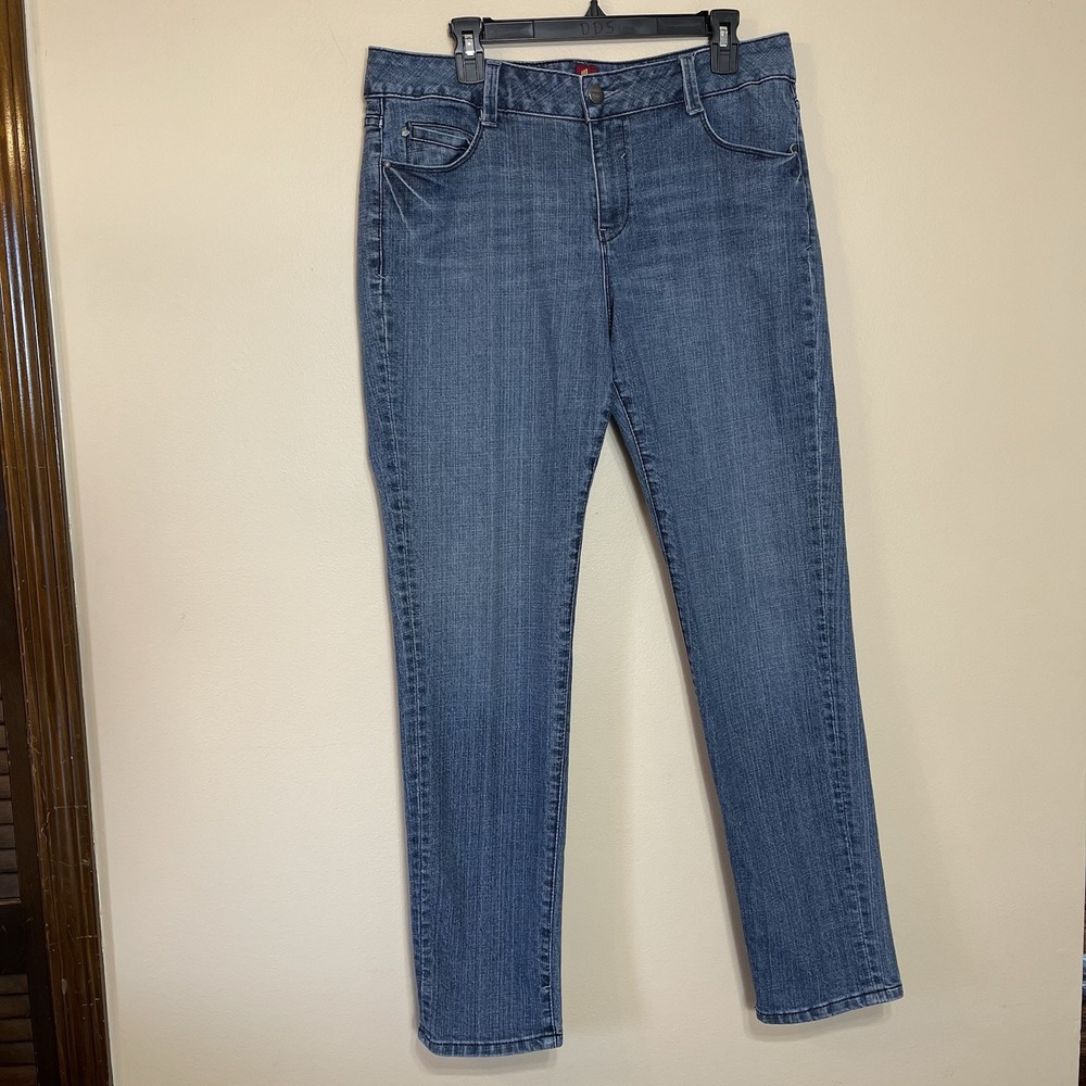 Sassoon Skinny Leg Shuffle Jeans Womens 14 Blue Last Dance Wash Mid Rise Stretch
